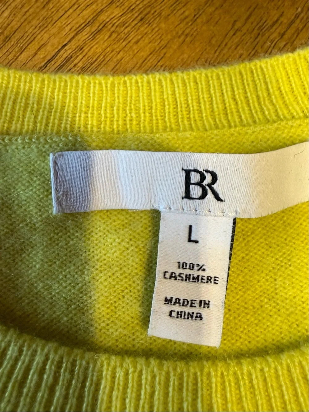 Banana Republic Neon Yellow 100% Cashmere Sweater Shell padded shoulders